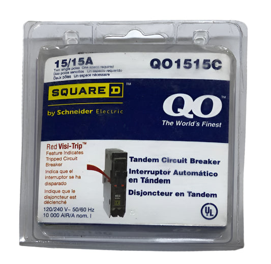 Square D QO 2-15 Amp Single-Pole Tandem Circuit Breaker