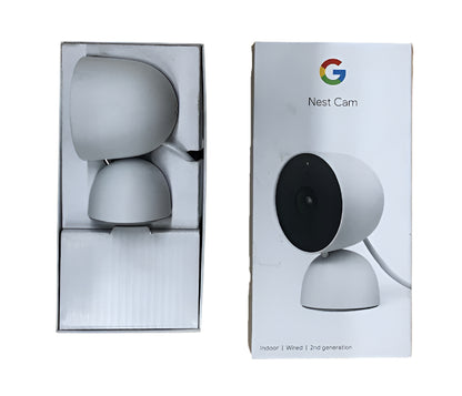 Google Nest Cam - Indoor Wired Smart Home Security Camera - Snow