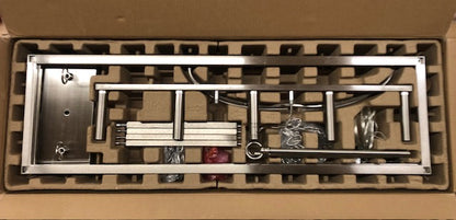 Home Decorators Collection Crestview 34 in. 5-Light Brushed Nickel Transitional Linear Chandelier