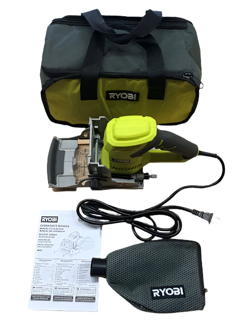RYOBI 6 Amp Corded AC Biscuit Joiner Kit with Dust Collector and Bag