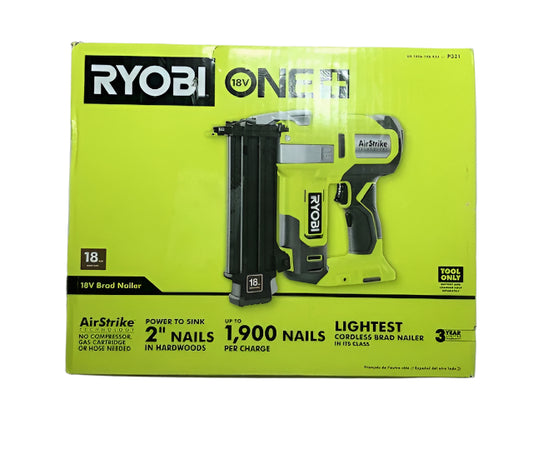 RYOBI ONE+ 18V 18-Gauge Cordless AirStrike Brad Nailer (Tool Only)