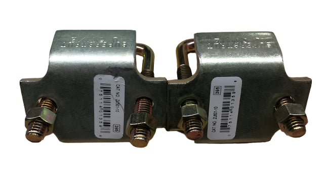 (2-Pack) Superstrut 3-3/16 in. Channel to Beam Strut Clamp with U-Bolt - Gold Galvanized (Strut Fitting)