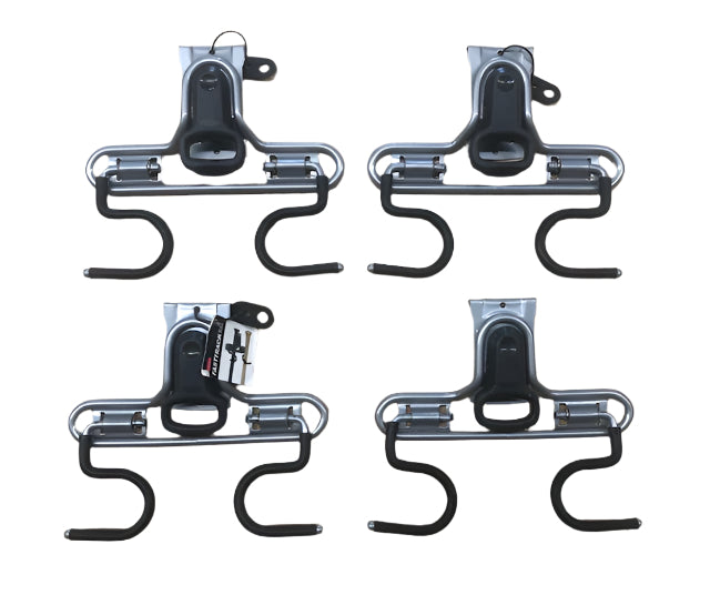 (4-Pack) Rubbermaid Fasttrack Garage Dual Handle Utility Hook,50 lbs. Capacity, Wall Mounted Storage and Organization