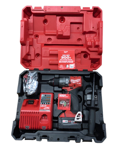 Milwaukee M18 FUEL 18V Lithium-Ion Brushless Cordless 1/2 in. Hammer Drill Driver Kit with Two 5.0 Ah Batteries and Hard Case