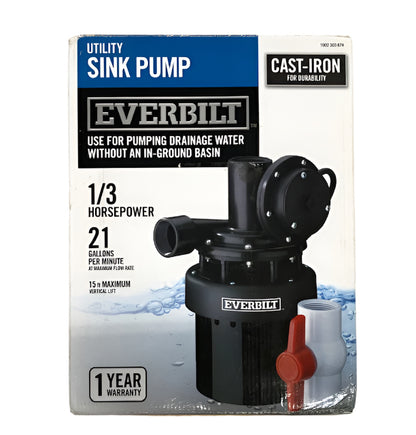 Everbilt 1/3 HP Utility Sink Pump