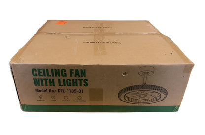 FANNEHONNE Diamond 22 in. Smart Indoor Brass Ceiling Fan with Crystal Integrated LED Light