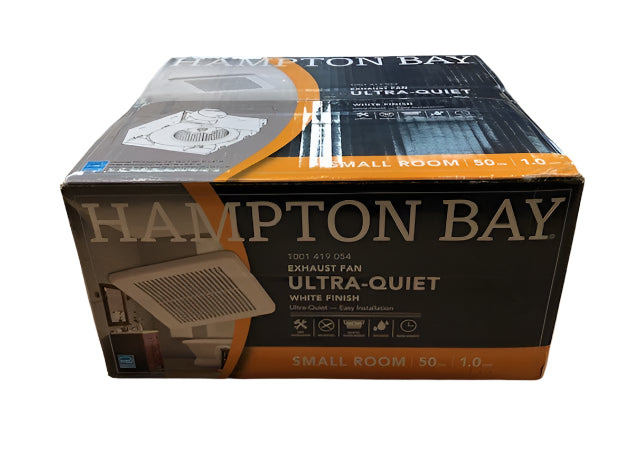 Hampton Bay 50 CFM Wall/Ceiling Mount Roomside Installation Bathroom Exhaust Fan, ENERGY STAR