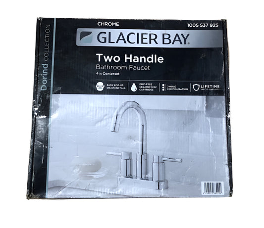 Glacier Bay Dorind 4 in. Centerset Double Handle High-Arc Bathroom Faucet in Chrome