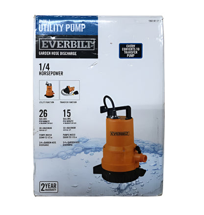 Everbilt 1/4 HP 2-in-1 Submersible Utility and Transfer Pump
