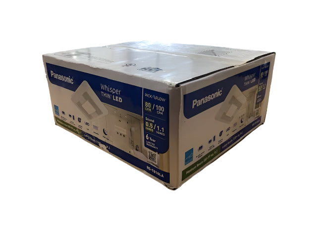 Panasonic WhisperThin DC LED Pick-A-Flow 80 -100 CFM Ceiling/Wall Bathroom Exhaust Fan, 3-3/8 in. Low Profile Housing