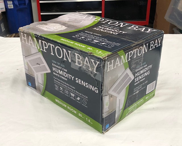 Hampton Bay 80 CFM Ceiling Mount Room Side Installation Humidity Sensing Bathroom Exhaust Fan, ENERGY STAR