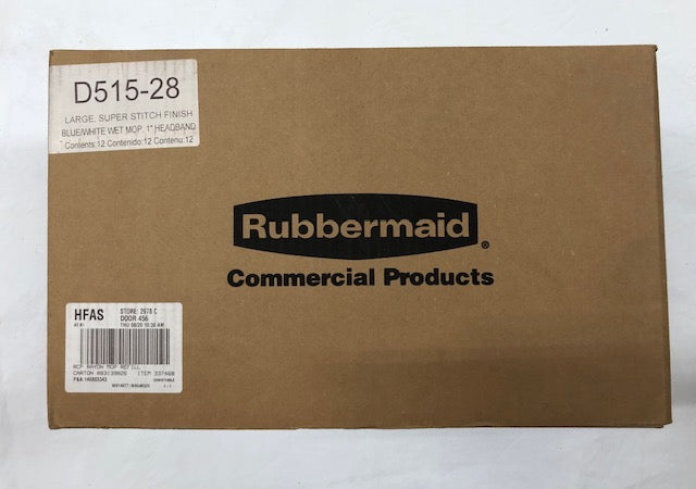 (Box of 12) Rubbermaid Commercial Products #24 Rayon Finishing Mop Refill