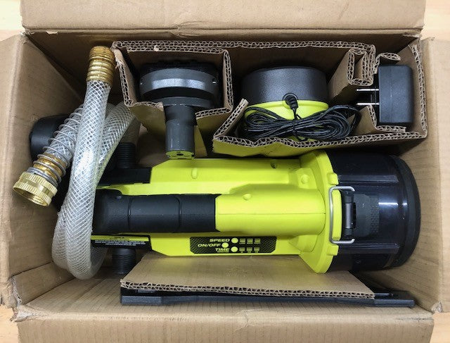 RYOBI ONE+ HP 18V 1/4 hp Cordless Battery Powered Transfer Pump with 2.0 Ah Battery and Charger