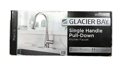 Glacier Bay Marcie Single-Handle Integrated Pull Down Touchless Kitchen Faucet in Stainless Steel