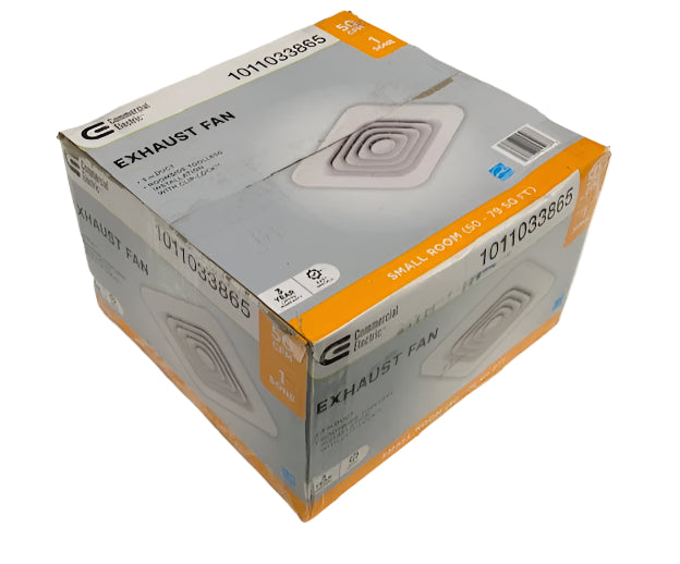 Commercial Electric 50 CFM Ceiling Mount Room Side Installation Bathroom Exhaust Fan, ENERGY STAR