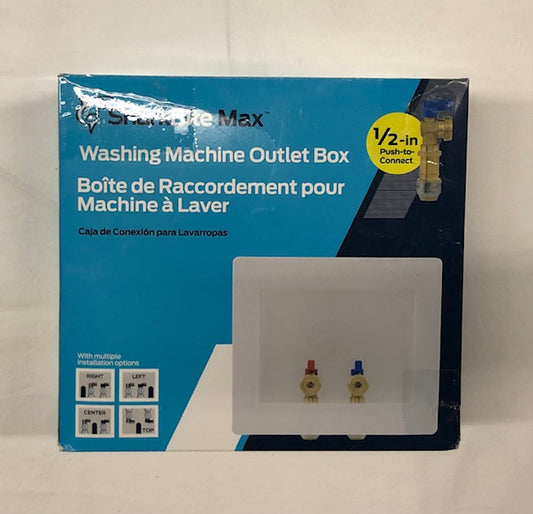 SharkBite 1/2 in. Push-to-Connect x 3/4 in. MHT Brass Washing Machine Outlet Box