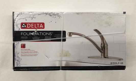 Delta Foundations Single-Handle Standard Kitchen Faucet in Stainless