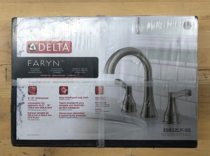 Delta Faryn 8 in. Widespread Double-Handle Bathroom Faucet in Brushed Nickel