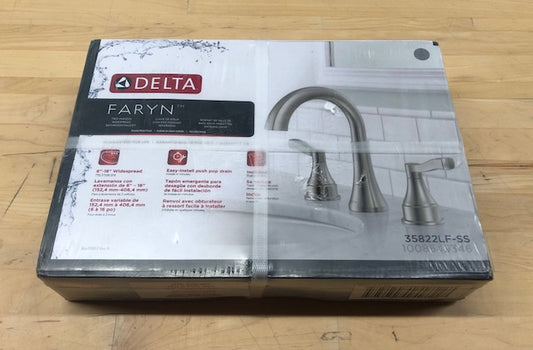 Delta Faryn 8 in. Widespread Double-Handle Bathroom Faucet in Brushed Nickel