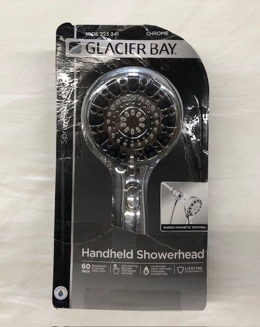 Glacier Bay Push Release 6-Spray Wall Mount Handheld Shower Head 1.8 GPM in Chrome