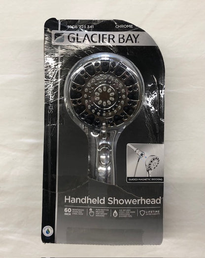 Glacier Bay Push Release 6-Spray Wall Mount Handheld Shower Head 1.8 GPM in Chrome