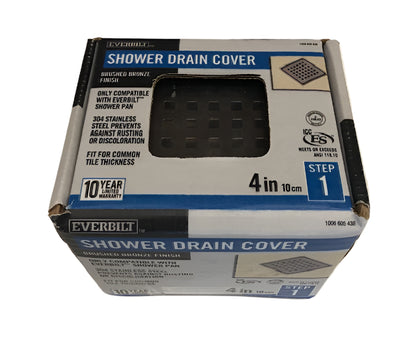 Everbilt Watershield Shower System 4 in. Bronze Square Grid Drain Grate
