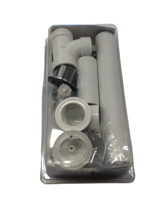 Everbilt Easy Touch 1-1/2 in. Schedule 40 White PVC Pipe Bath Waste and Overflow Drain in Chrome