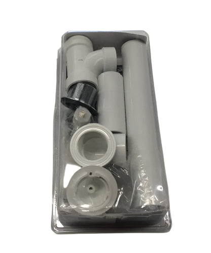 Everbilt Easy Touch 1-1/2 in. Schedule 40 White PVC Pipe Bath Waste and Overflow Drain in Chrome
