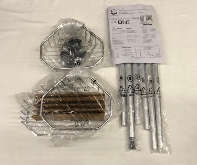 Zenna Home Tension Pole Corner Rust Resistant Shower Caddy in Satin Chrome