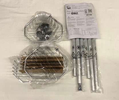 Zenna Home Tension Pole Corner Rust Resistant Shower Caddy in Satin Chrome