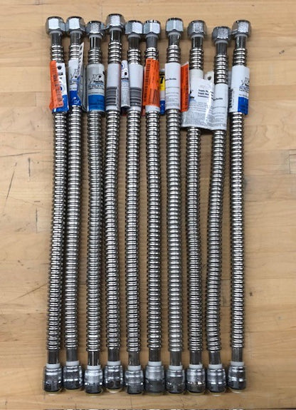 10-Pack SharkBite 3/4 in. Push-to-Connect x 3/4 in. FIP x 24 in. Corrugated Steel Water Heater Connector