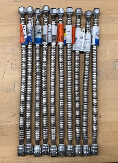 10-Pack SharkBite 3/4 in. Push-to-Connect x 3/4 in. FIP x 24 in. Corrugated Steel Water Heater Connector