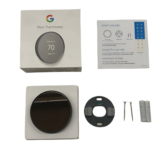 Google Nest Thermostat - Smart Programmable Wi-Fi Thermostat - Charcoal