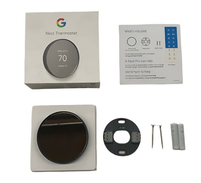 Google Nest Thermostat - Smart Programmable Wi-Fi Thermostat - Charcoal