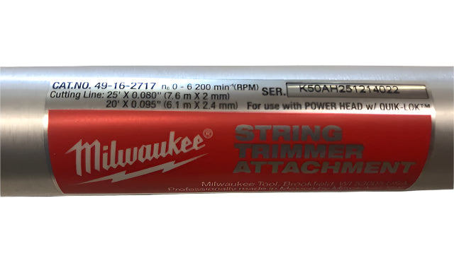 Milwaukee M18 FUEL 16 in. String Trimmer Attachment for Milwaukee QUIK-LOK Attachment System