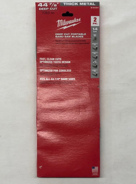 Milwaukee 44-7/8 in. 14 TPI Deep Cut Portable Bi-Metal Band Saw Blade (2-Pack) For M18 FUEL/Corded