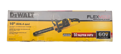DEWALT FLEXVOLT 60V MAX 16in. Brushless Cordless Battery Powered Chainsaw Kit with (1) FLEXVOLT 2 Ah Battery & Charger