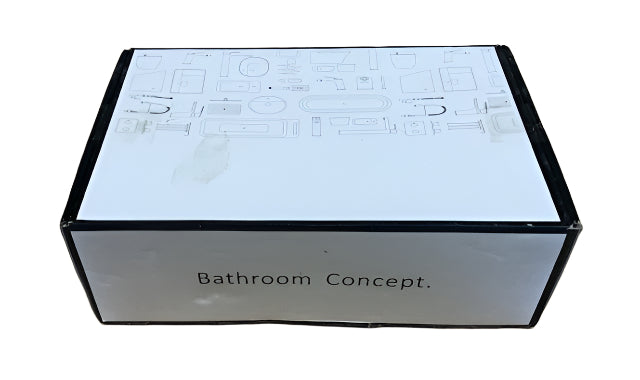 BWE 8 in. Widespread Waterfall Double Handle Three Holes Bathroom Faucet With Led Light in Matte Black