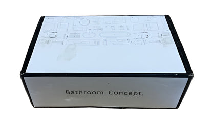 BWE 8 in. Widespread Waterfall Double Handle Three Holes Bathroom Faucet With Led Light in Matte Black