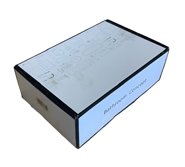 BWE 8 in. Widespread Waterfall Double Handle Three Holes Bathroom Faucet With Led Light in Matte Black