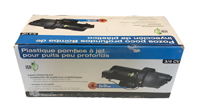 ECO FLO 3/4 HP Plastic Shallow Well Jet Pump USED