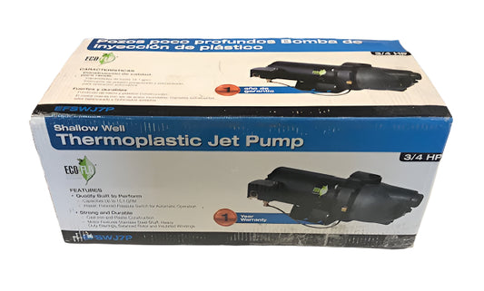 ECO FLO 3/4 HP Plastic Shallow Well Jet Pump USED
