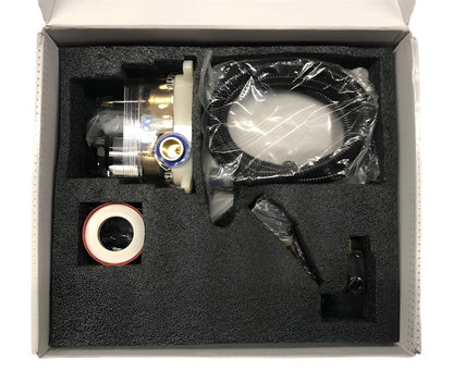 BWE Rain Single Handle 2-Spray Shower Faucet 2.5GPM with Flexible 12in Shower System Head with Handheld in Oil Rubbed Bronze