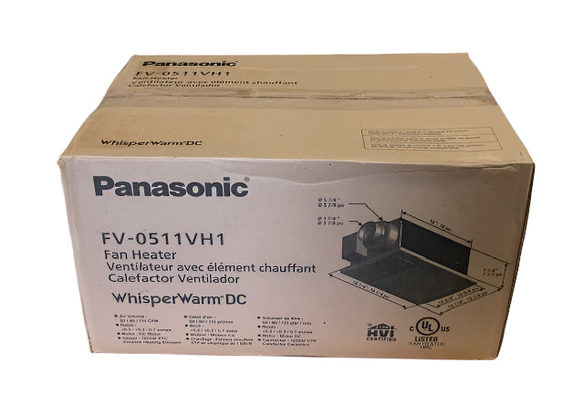Panasonic WhisperWarm DC 50-80-110 CFM Ceiling Bathroom Exhaust Fan with Heater