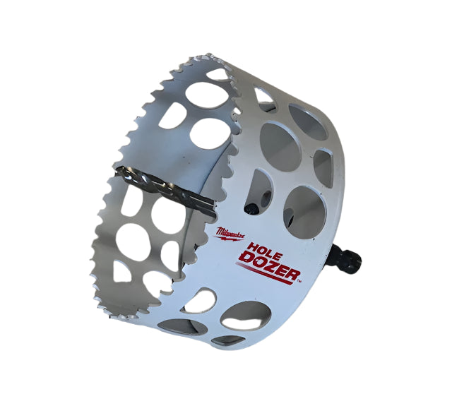 Milwaukee 4 in. HOLE DOZER Bi-Metal Hole Saw with 3/8 in. Arbor and Pilot Bit