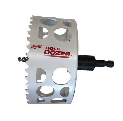 Milwaukee 4 in. HOLE DOZER Bi-Metal Hole Saw with 3/8 in. Arbor and Pilot Bit