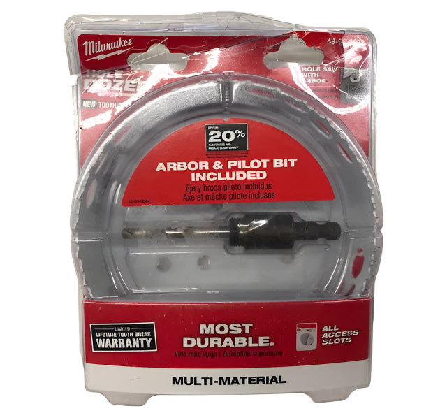Milwaukee 6 in. Hole Dozer Bi-Metal Hole Saw with 3/8 in. Arbor and Pilot Bit