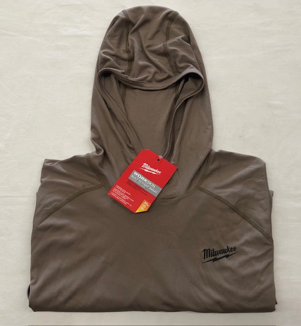 Milwaukee Men's WORKSKIN Sandstone Large Hooded Sun Shirt