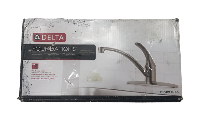 Delta Foundations Single-Handle Standard Kitchen Faucet in Stainless