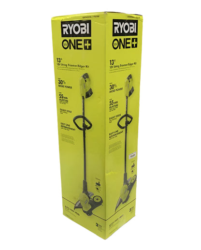 RYOBI ONE+ 18V 13 in. Cordless Battery String Trimmer/Edger with 4.0 Ah Battery and Charger